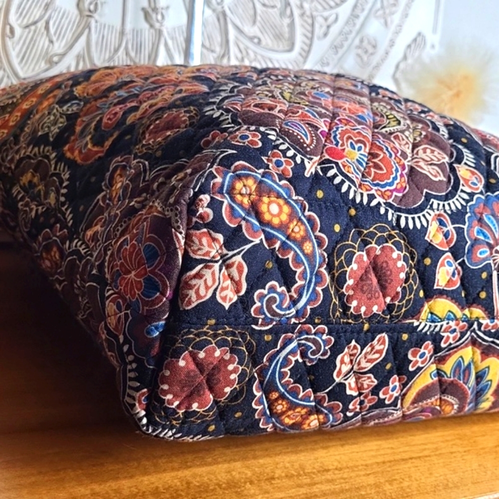 Vera Bradley Brown Multi Color Floral Paisley Tote - Picture 3 of 12